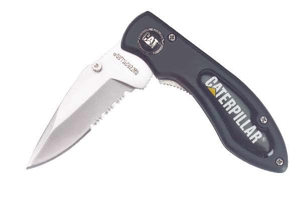 This knife has a Thumb Stud on the blade for easy, one-hand opening and a liner lock