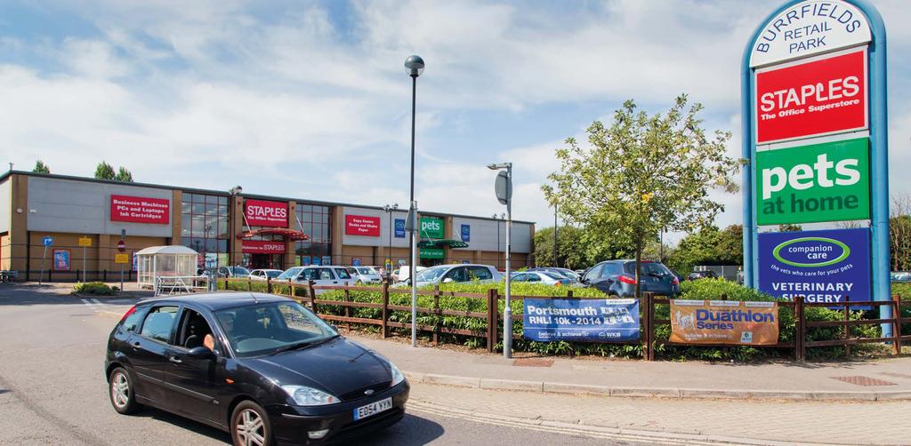 BURRFIELDS RETAIL PARK, BURRFIELDS ROAD, PORTSMOUTH, PO 5HH We believe there is an opportunity to create a standalone pod unit or A drive thru unit in the car park, subject to planning.