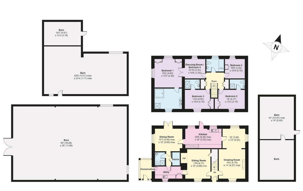 Reception Bedroom Bathroom Kitchen/Utility Storage Approximate Gross Internal Floor Area 2648 sq ft / 245.