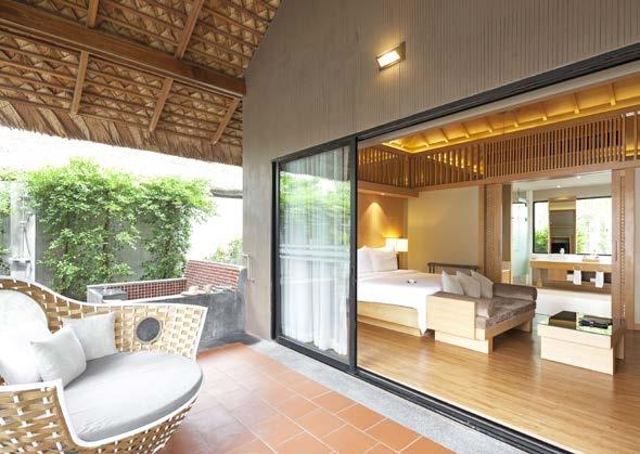 Fully walled in 100% PRIVACY Large Garden 78 sqm. FEATURED ROOM Palm Villa Elite with Jacuzzi and Large Garden (78 sqm.