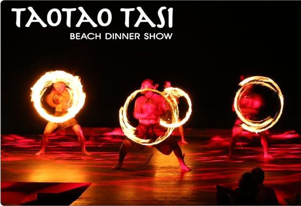 Dinner Shows cont. Tao Tao Tasi (Closed on Sundays & Wednesdays): Cultural BBQ and Fire Show. Located in between The Nikko Hotel and The Beach Bar. Closed every Wednesday and Sunday.
