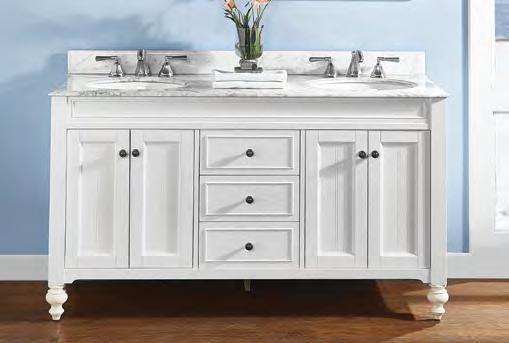 Finish: White 60 Double Bowl Vanity 61 White Carrera Marble Top Oval Undermount Sink (2