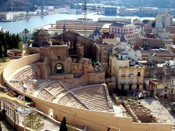 THE CITY Geography Cartagena lies on the south-east coast of Spain, in the region of Murcia. Its climate is Mediterranean, with little rainfall, hot summers and mild winters.
