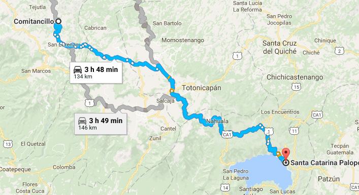 September 15 Drive to Santa Catarina Palopo, Lake Atitlan: 136 km