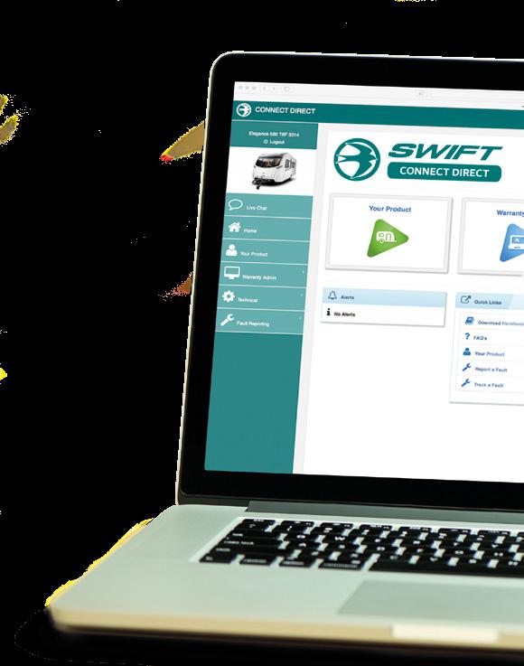 PURE SERVICE CONNECT DIRECT PURE SWIFT Connect Direct is an online system which personalises each customer s experience of owning their caravan Once you have logged on and created your profile, you