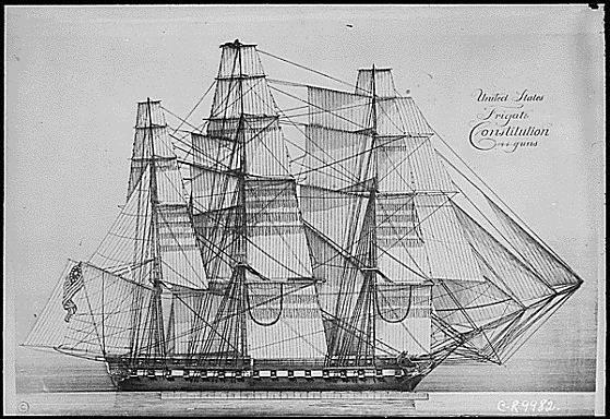 The quick & dirty on the USS Constitution The Constitution had three masts, classifying it as a ship in the age of sail When fully deployed, the ship s sail s covered 42,710 square feet, equivalent