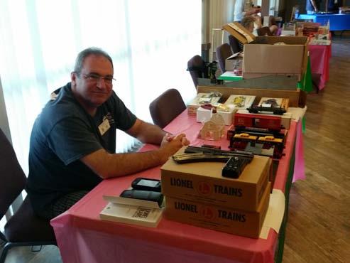 - 8 - MORE PICTURES FROM THE OCTOBER MEET Gordon Wilson holding onto a nonscale tinplate version of the Bullet