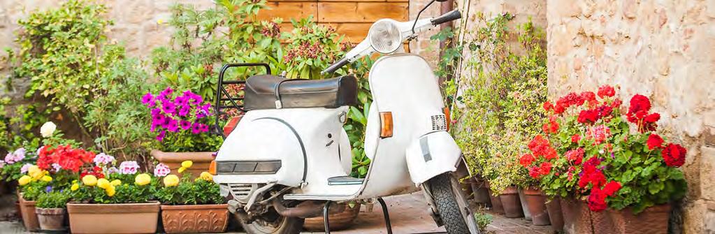 Enjoy the feeling of freedom travelling through the Tuscan countryside on a Vespa!