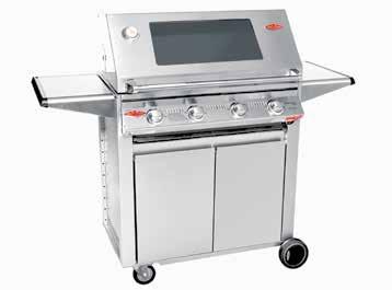 Image shown with optional rotisserie sold separately SIGNATURE PLUS 5 BURNER BS19650 Stainless steel barbecue frame with rust resistant porcelain cast iron cooktop and side burner.