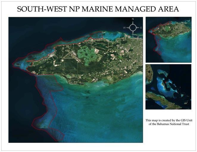 NEW PROVIDENCE SOUTH WEST MARINE MANAGED AREA Size: 18,000 Acres This area is just off of western New Providence Island would protect an important heritage fishing area and lucrative dive sites.
