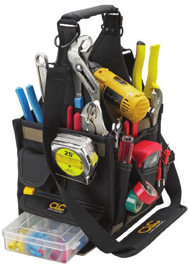 00/ea 1161 23 Pocket 12 BigMouth Tote Bag 17 Multi-use pockets inside and 6 outside organize tools and accessories.