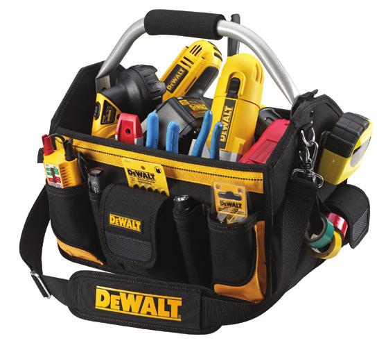 allows for easy access to tools and parts Heavy-duty poly fabric construction includes base pads to protect bottom MWGDG5543 19894 169 Tradesman s Tool Bag DeWalt 1 $70.