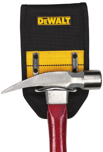$28.75/ea DG5139 Heavy-Duty Hammer Holder DeWalt Steel loop cradle helps stabilize hammer Ballistic poly material provides strength and durability Added padding keep handle