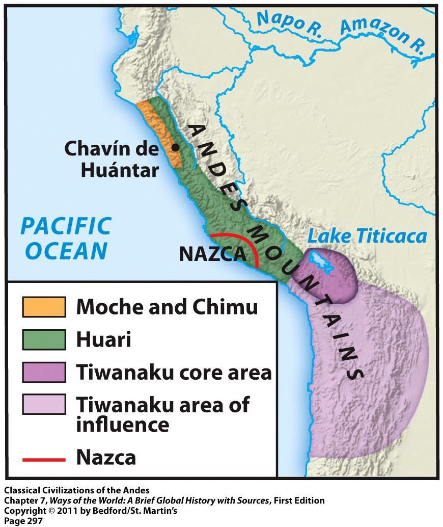 Civilizations of the Andes South America Along Pacific coast