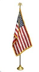 S. Stick Flags Economy, no fray edge or hemmed Sizes: 4" x 6", 6" x 9", 8 x 12, 12 x 18" Sold per gross