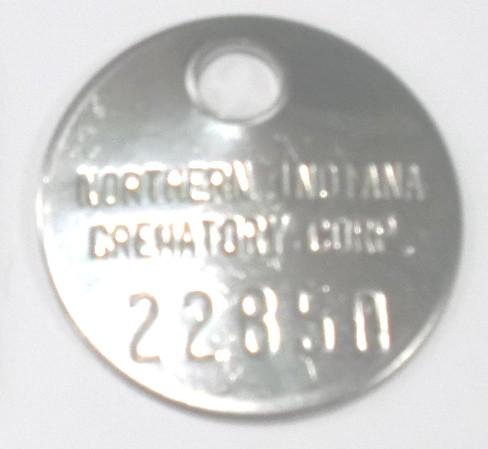 number code included Magnetic style available Disc Tag Pentagon CREMATION