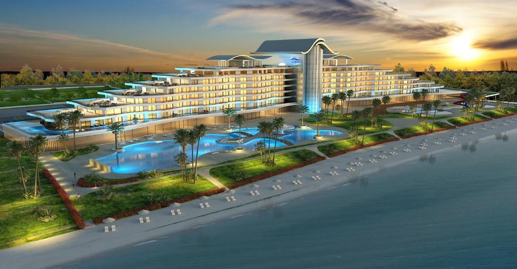 The 6-star Alba Beach Hotel Suites is located