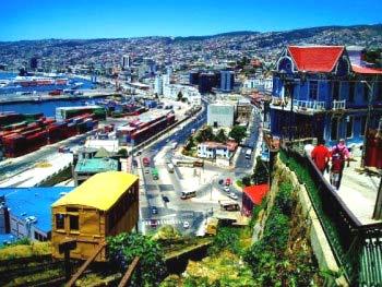 Valparaíso City The most important port in Chile, recently declared a World Heritage by UNESCO, constructed on hills in the coast of a busy bay surrounded by the majesty of eternal snows in the
