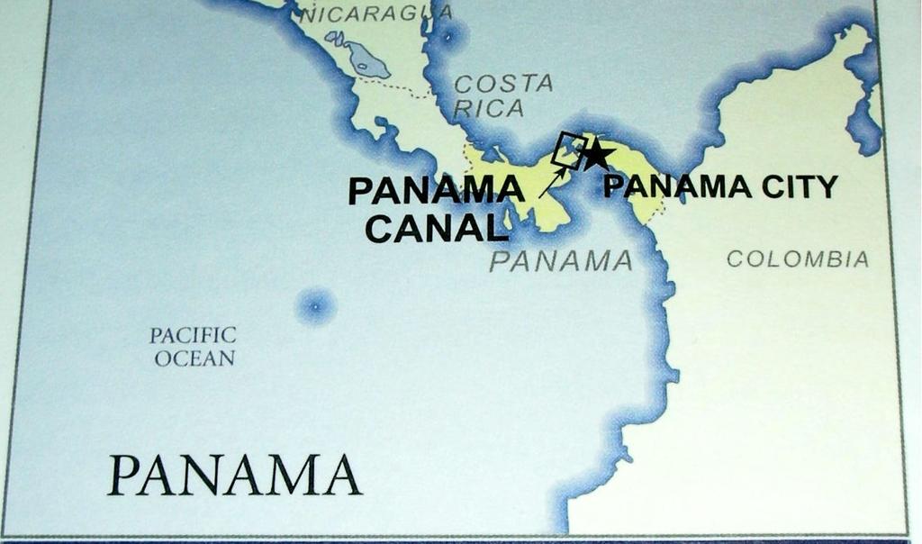 Our route will take us from the Caribbean Sea south to the