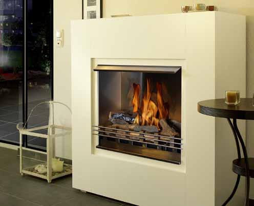 fireplace. The bio fireplace is made in MDF and steel.