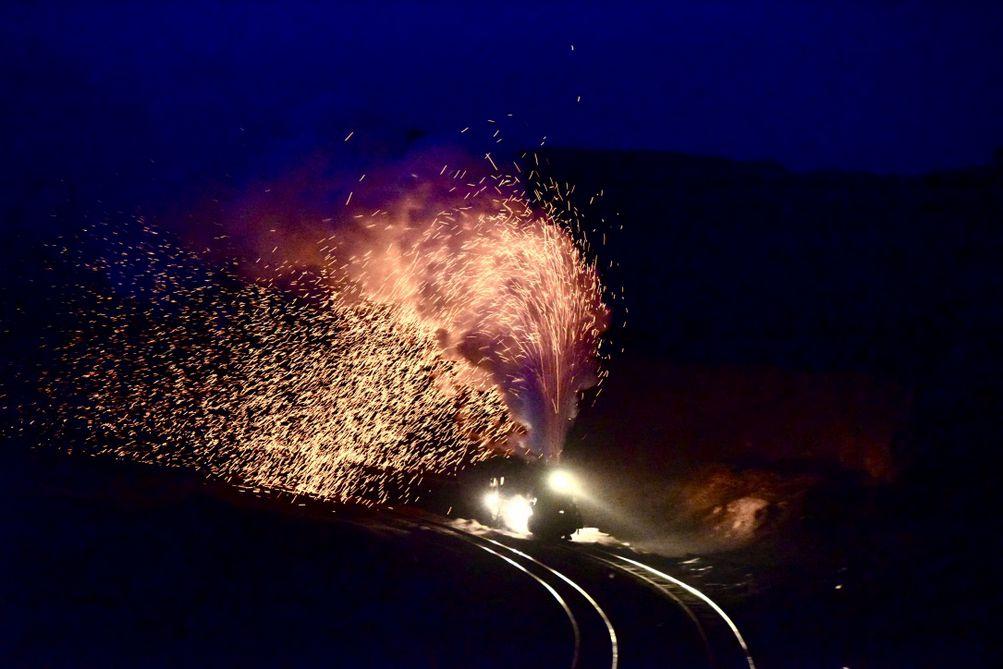 Sandaoling - fireworks coming out of the pit. Photo by Jun (Liu Xue Jun). Flexibility You can join and leave the tour in Beijing or at Hami or Sandaoling.