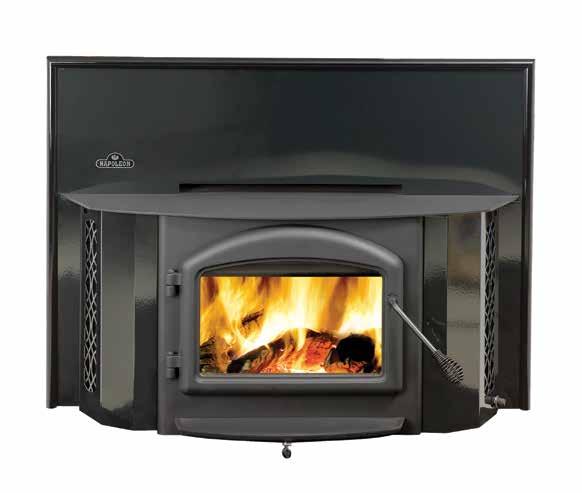 amounts of wood into large amounts of cozy heat. Customize your Oakdale 1101 insert with an optional cast iron surround kit that will enhance your décor.