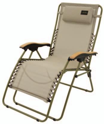 lay-z lounger + Reclines to Any Comfortable Position + Folds Easy for Transport and Storage + Sturdy Powder Coated Steel Frame + Adjustable Headrest Included + Tan TechMesh