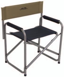 5 (d) - 6 (h) directors chair + Sturdy Powder Coated Steel Frame + Khaki and Charcoal 600D Polyester Fabric + Sturdy Steel Connectors 8111102 blue.