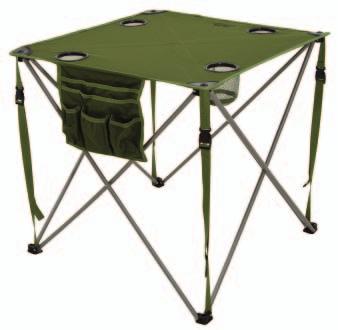chip table + Buckles at Each Corner Offer Quick Setup + Buckles Allow User to Adjust the Tautness + Side Pocket Organizer + Four Built-in
