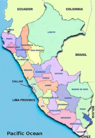 1.1. Overview of Peru. 1.1.1. Location. Graphic No. 1 Political-Administrative Map of Peru. Source: National Institute of Statistics and Informatics (INEI) / Peru.
