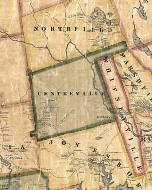 CENTREVILLE Topographical Map of the County of Washington, Maine