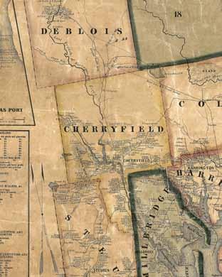 CHERRYFIELD Topographical Map of the County of Washington, Maine