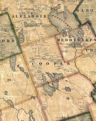 COOPER Topographical Map of the County of Washington, Maine