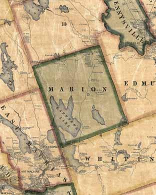 MARION 52 Topographical Map of the County of Washington, Maine
