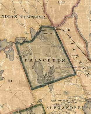 PRINCETON Topographical Map of the County of Washington, Maine
