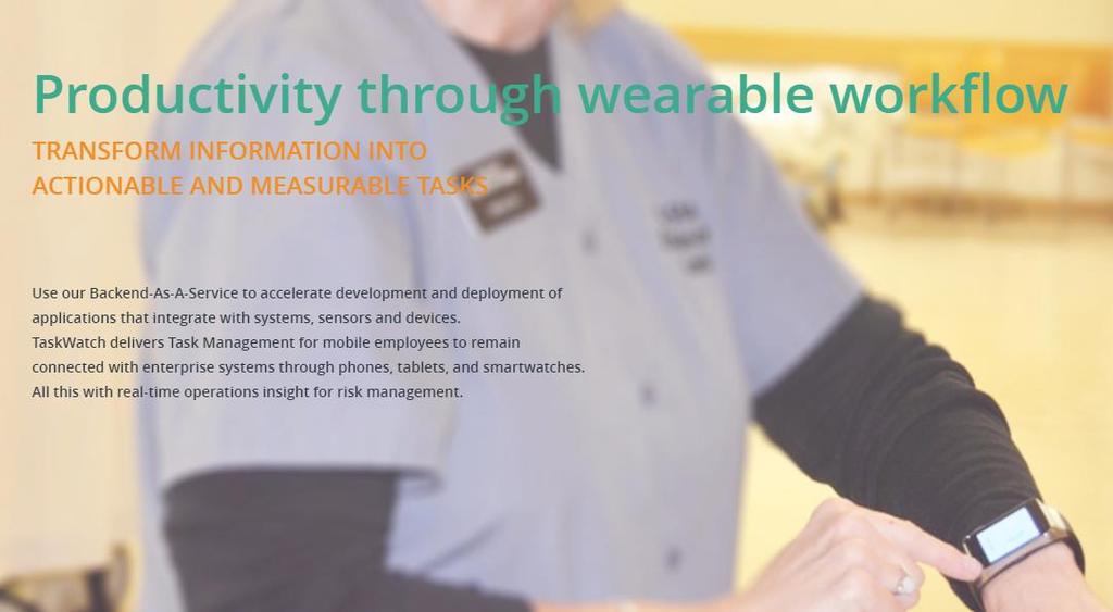 TaskWatch wearable technology Enhances our approach to clean, well-maintained restrooms, and overall