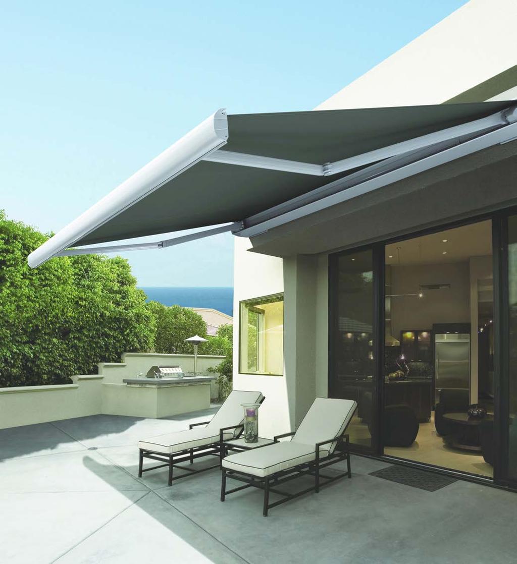 Folding Arm Awnings Full Cassette Designed in a simple, non obtrusive rectangular design, this awning will complement the look of any style of architecture.