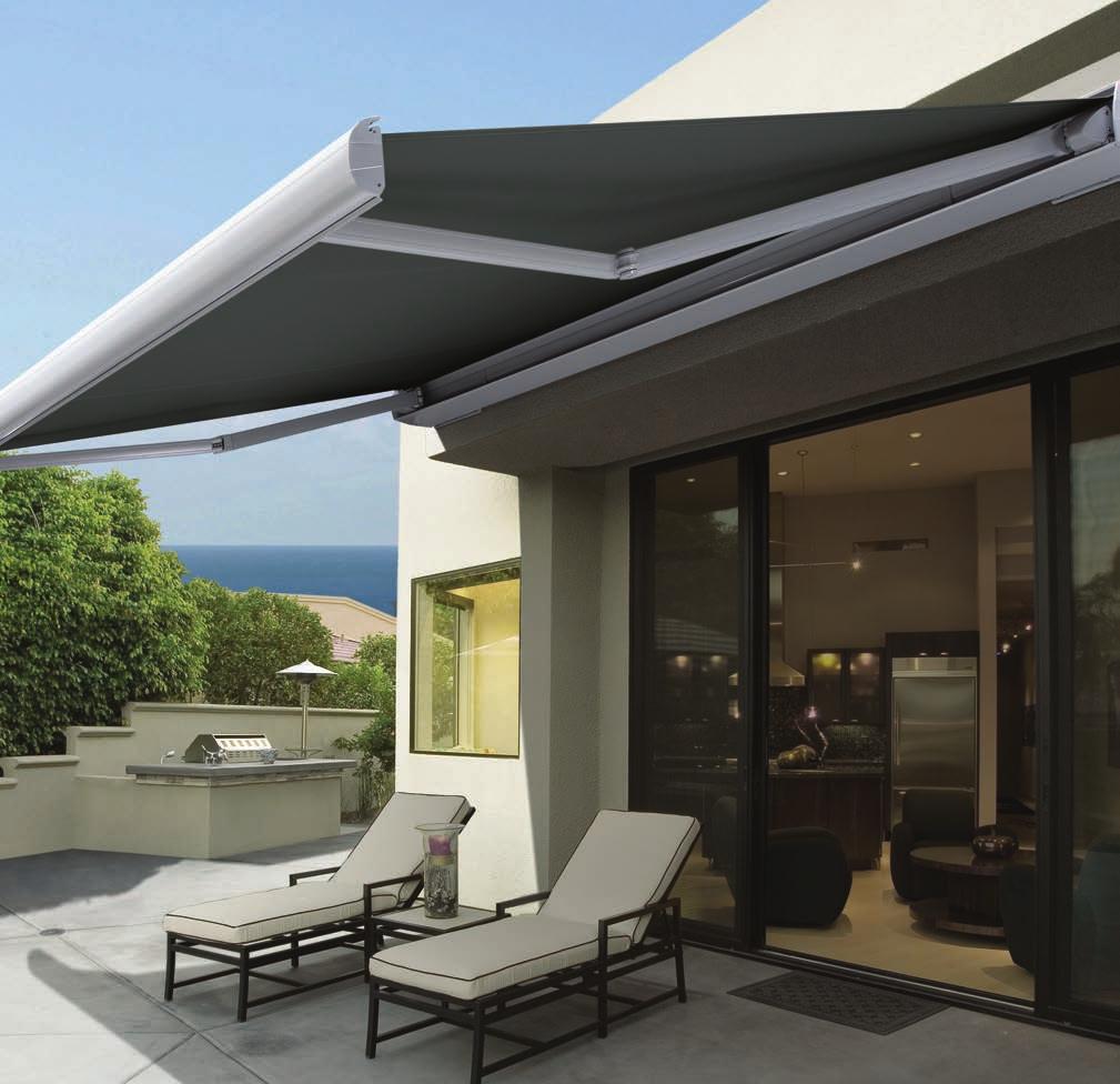 OVERVIEW: The LUXAFLEX Contemporary series of Folding Arm Awnings was developed to bring the latest in design, styling and quality to the Australian market.