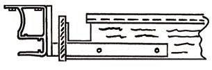 d) Flat roof reversed facing bracket 42.579.120 may be used if you have a flat roof with a concealed guttering.