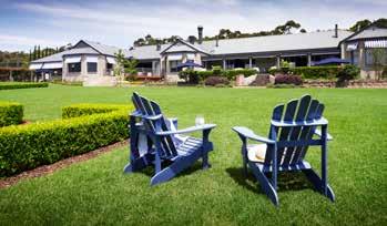 BELLS AT KILLCARE With its country estate charm, manicured lawns and navy, white and grey palette, Bells at Killcare is the Aussie-Italian incarnation of a beach house in the Hamptons.