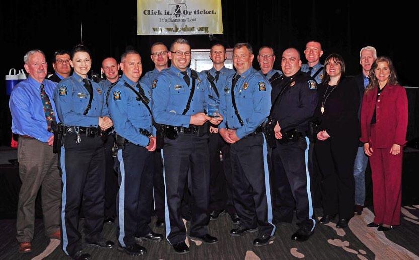 Transportation Safety Conference The Kansas Highway Patrol s Tweeting Trooper were one of five groups or people honored with the 2017 People Saving People Award for their efforts to improve