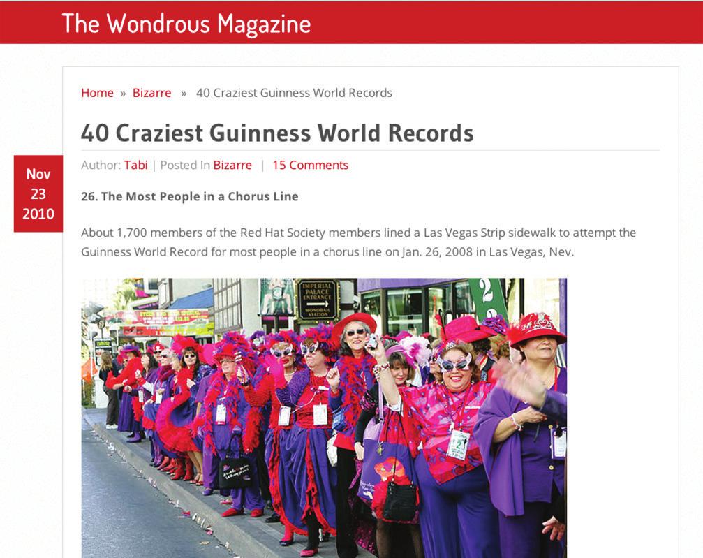 HOW WE BROKE A GUINNESS BOOK OF WORLD RECORD Production Executive on largest ever kick-line down the Las Vegas Strip (1700 people) as part of Hats!