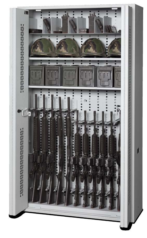 Bi-Fold Gate Weapon Racks BWR Heavy Duty All Steel Components Perforated Bi-Fold Gates Heavy Duty Shelves IWSP Weapon Panel Lock