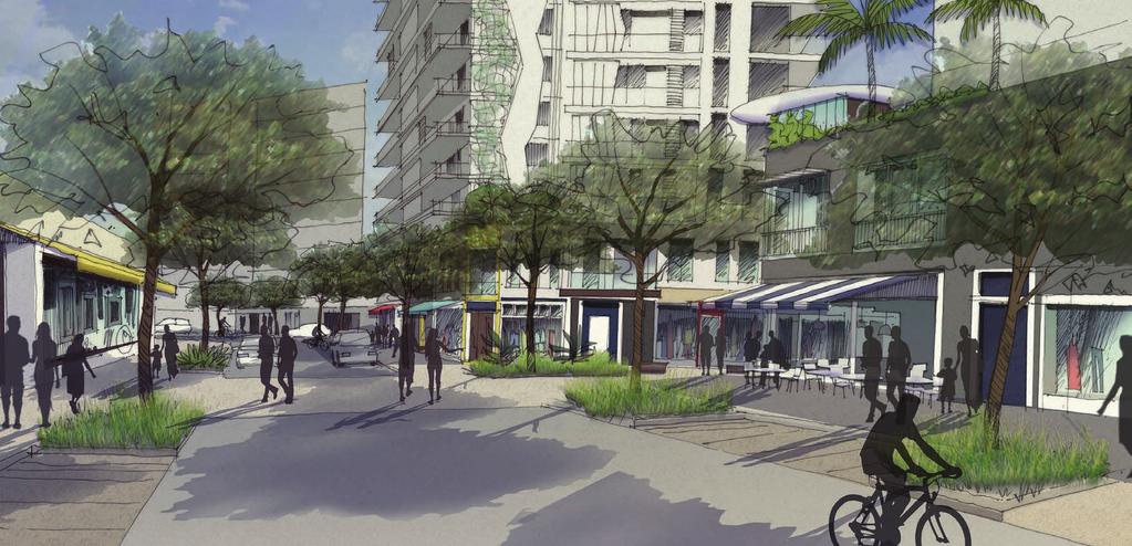 five places Muraban Street looking west Cross-block Links A key initiative of the Master Plan is to enhance permeability into the heart of Mooloolaba by exploring the