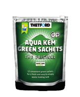 Aqua Kem Blue & Aqua Kem Blue Sachets AQUA KEM BLUE Aqua Kem Blue is the most powerful fluid for the waste-holding tank, which offers the best performance for your cassette- and portable toilet.