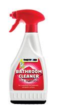 Bathroom Cleaner BATHROOM CLEANER Specially developed spray foam for easy, safe and thorough cleaning of all plastic surfaces - inside and outside of the bathroom.