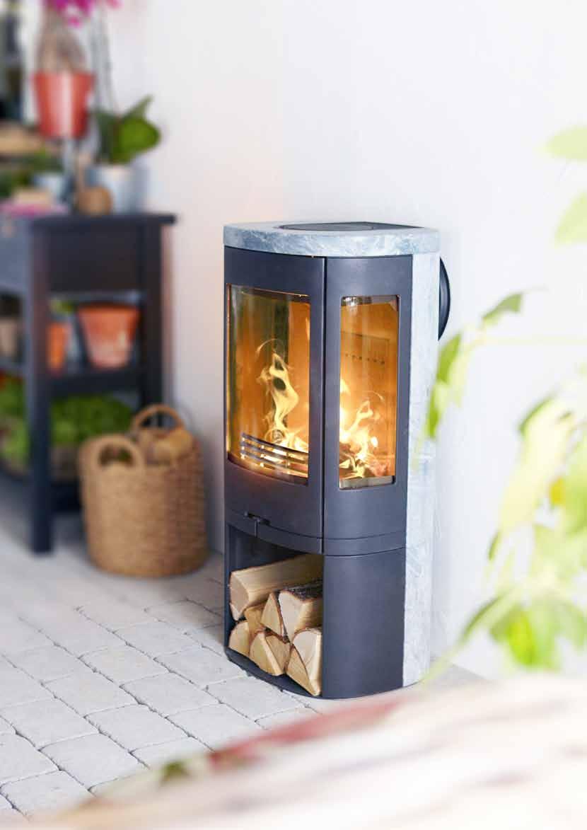 A stove that exudes light and life CONTURA 860T Contura 800 has a pleasing and timeless shape that blends into most environments. Logs up to 33 cm fit in the compact firebox.
