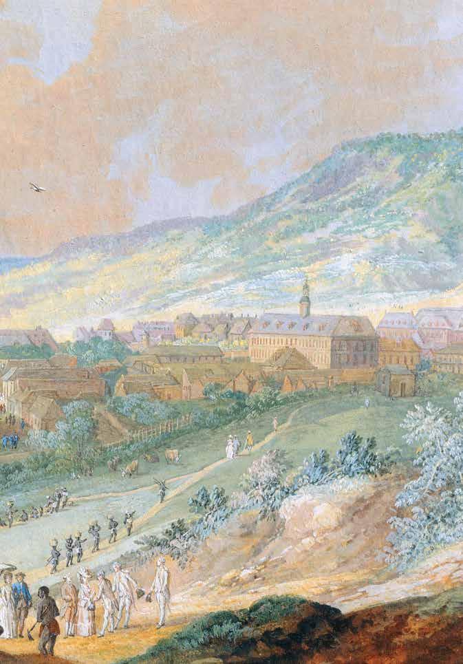 This painting shows the city of Cap-Haïtien, which