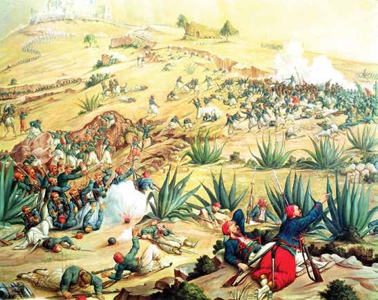 A small Mexican force was victorious at the Battle of Puebla, on May 5, 1862. This victory is celebrated each year as Cinco de Mayo.