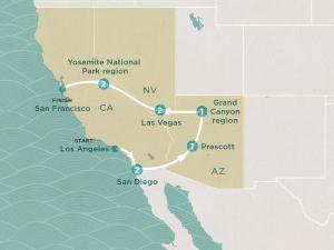 Begin this epic west coast wander in La La Land before moving on to San Diego for three days